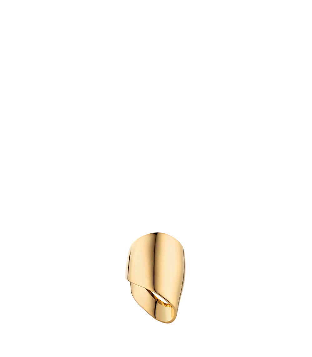 Éole Draped Ring - 24 carat gold gilded