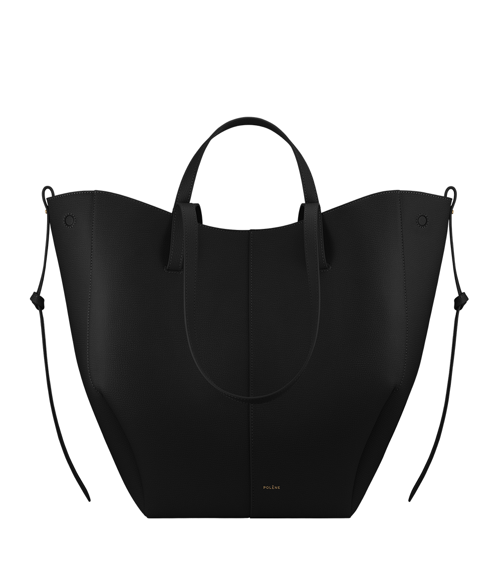POLÈNE ショルダーバッグ ブラック Polène | Bag - Cyme Tote - Textured Black – Polène UK
