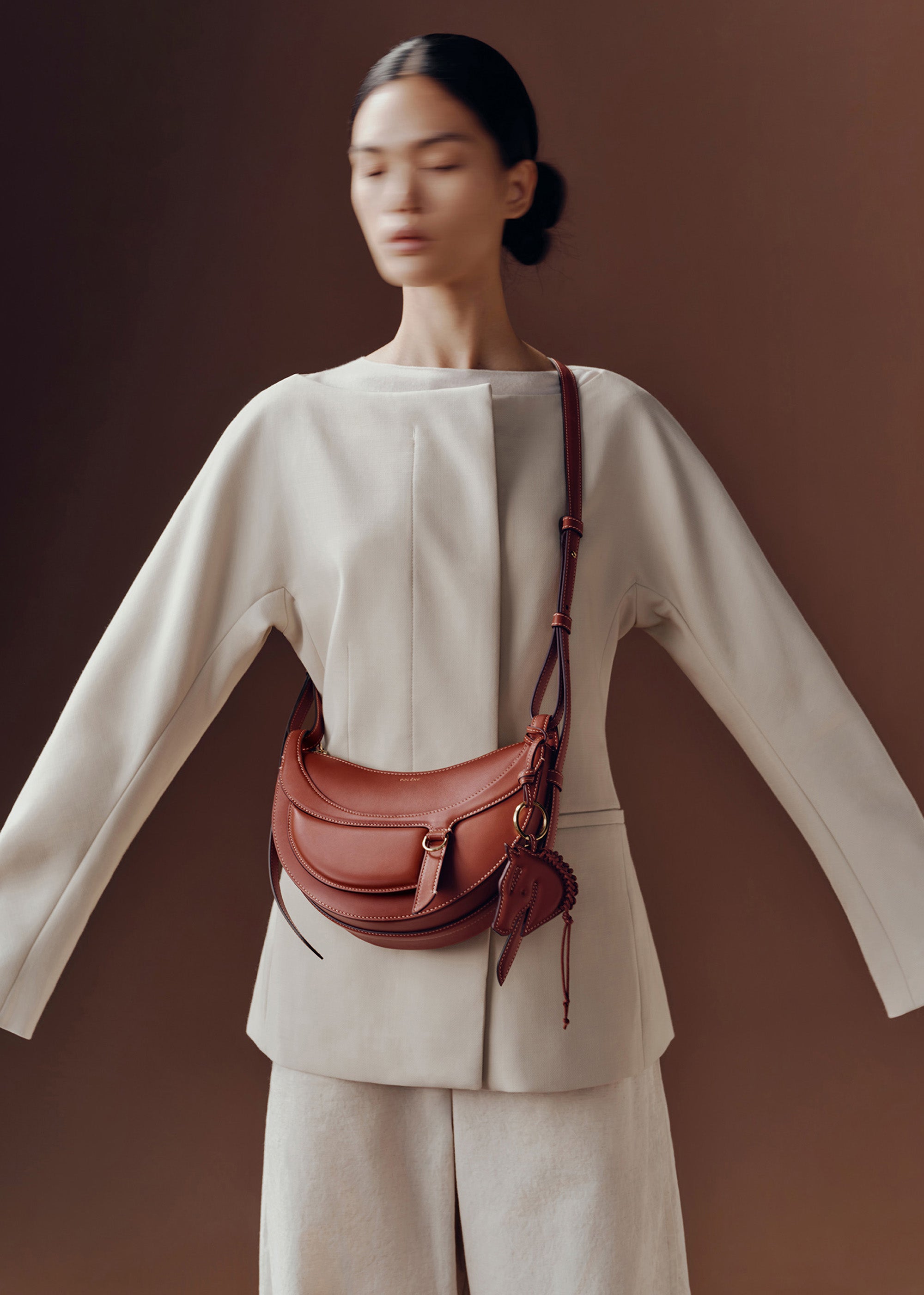 Polène I Bag - Numéro Dix - Galop Cognac – Polène UK