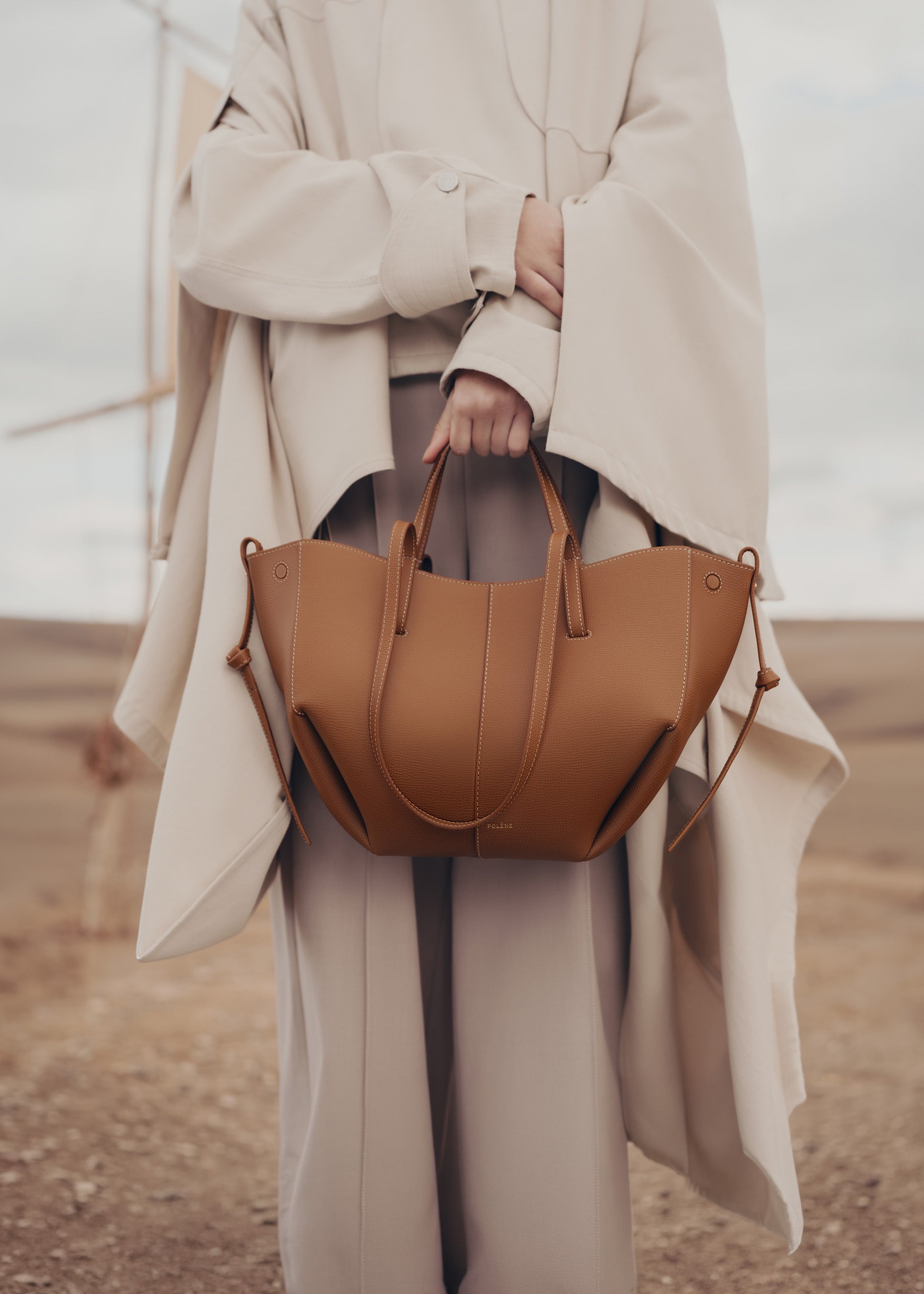 POLÈNE Cyme キャメル Polène | Bag - Cyme Mini - Textured Camel – Polène UK