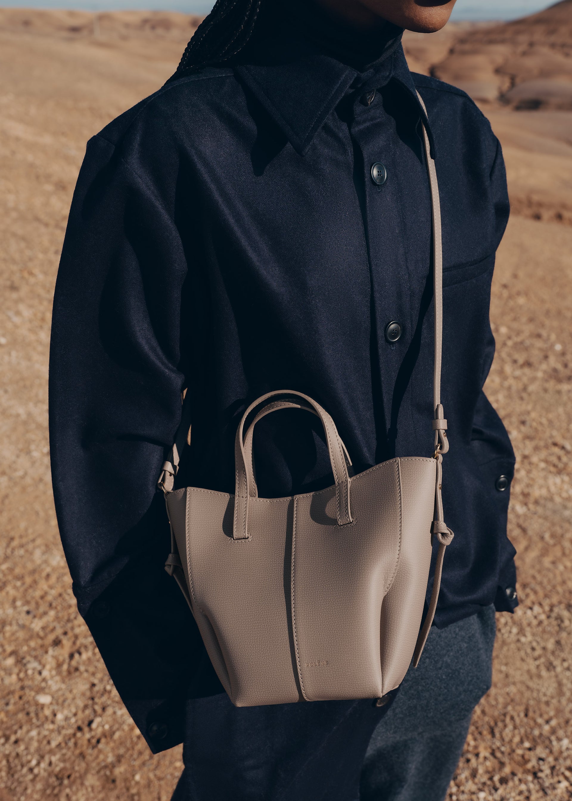 Cyme Tote Nano - Textured Taupe