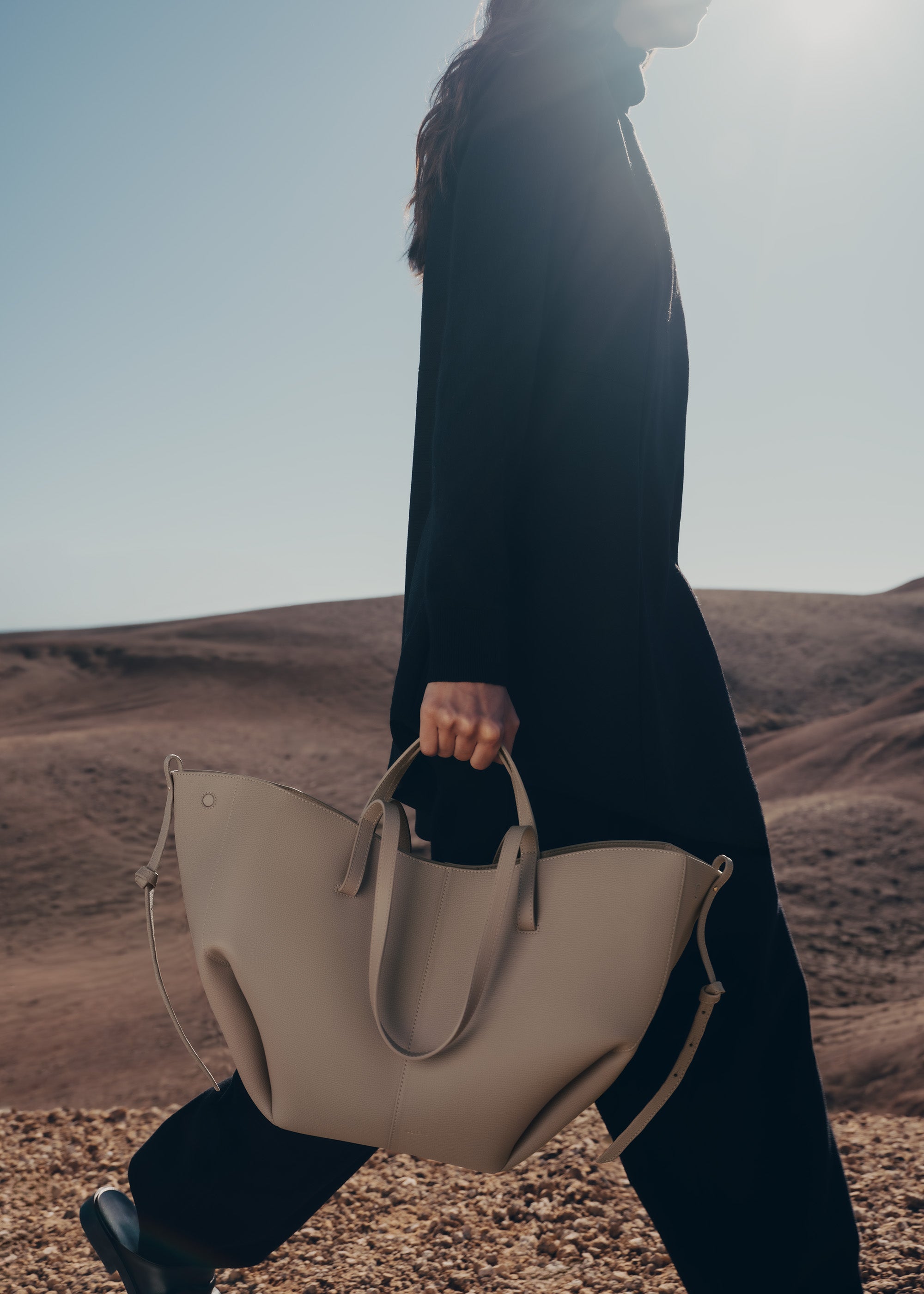 Polène | Bag - Cyme - Textured Taupe – Polène UK