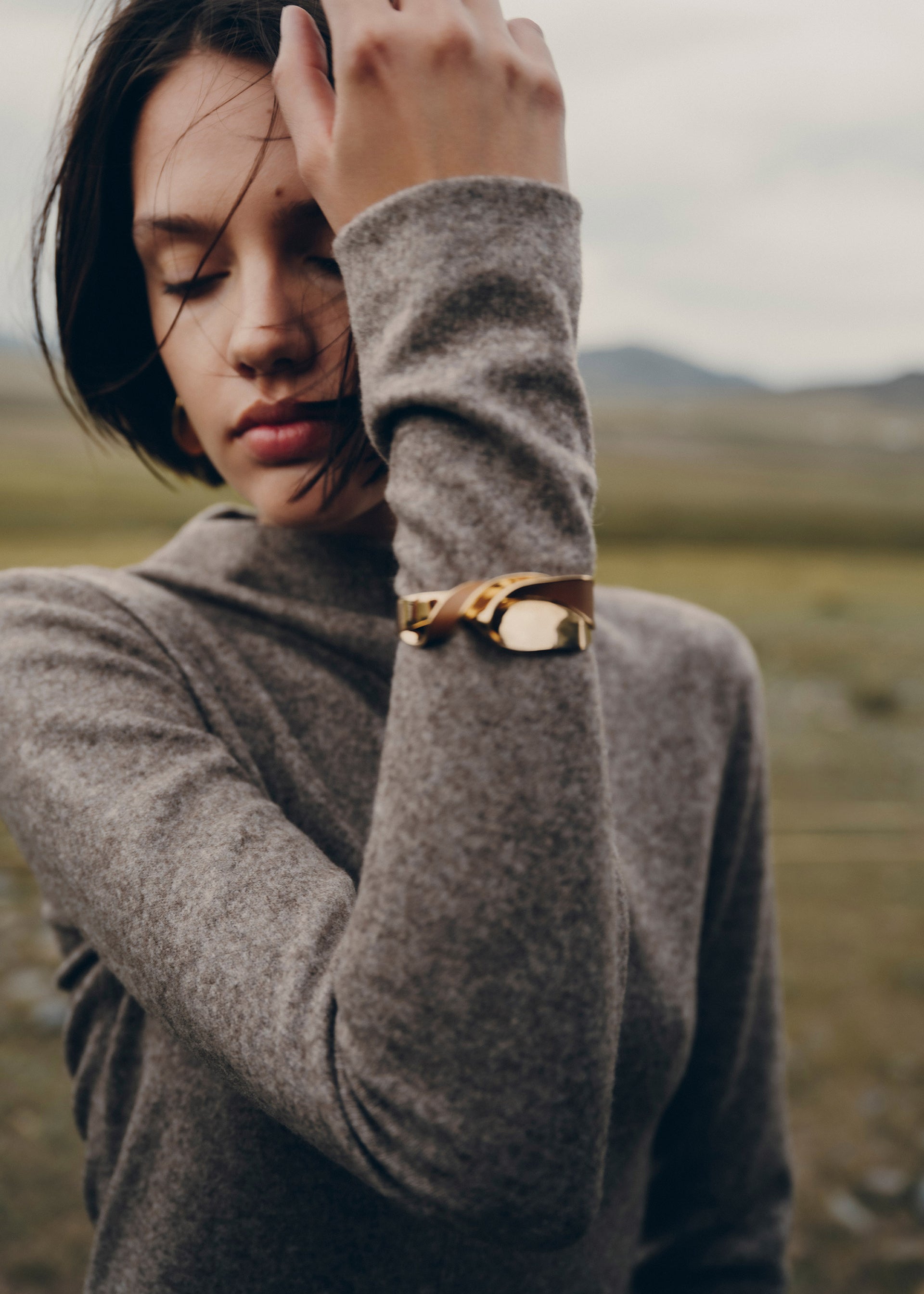 Éole Cuff - Camel Leather