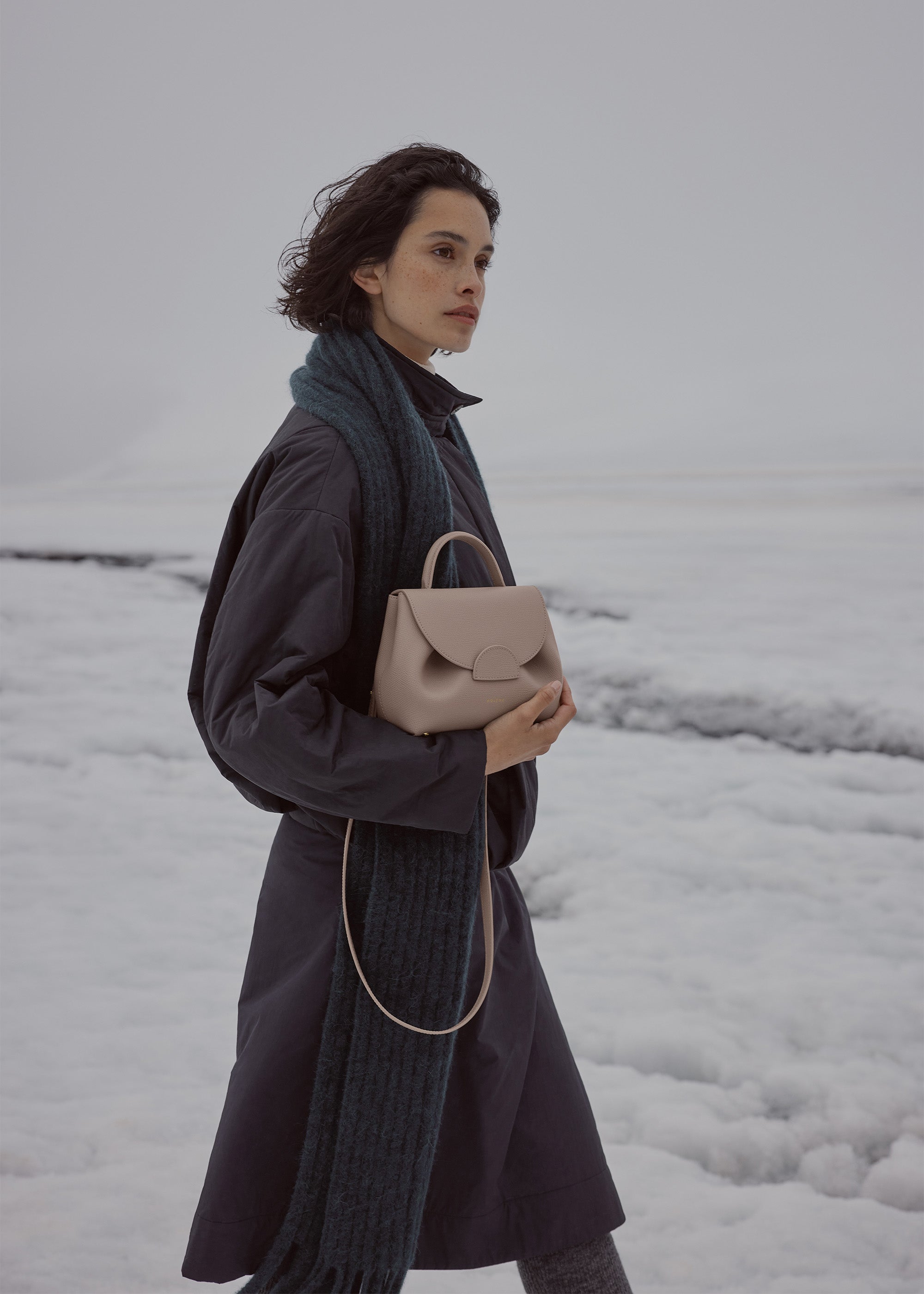 Borsa A Tracolla Polene Numéro Un Nano – Pelle Cammello – Donna – Taglia Small