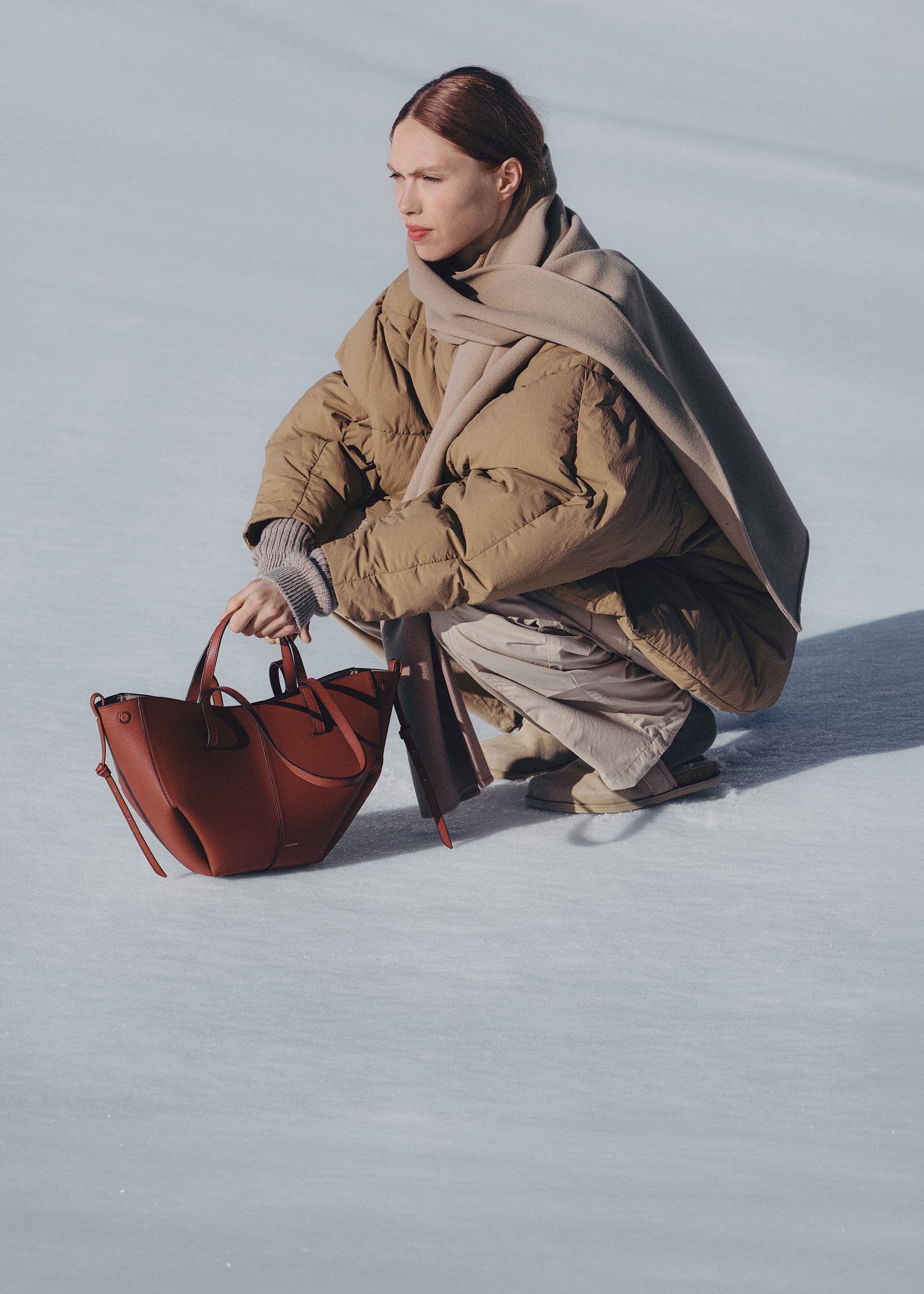 ホルミー テラミーシーツ レッド Polène | Bag - Cyme Mini - Textured Red Clay – Polène UK