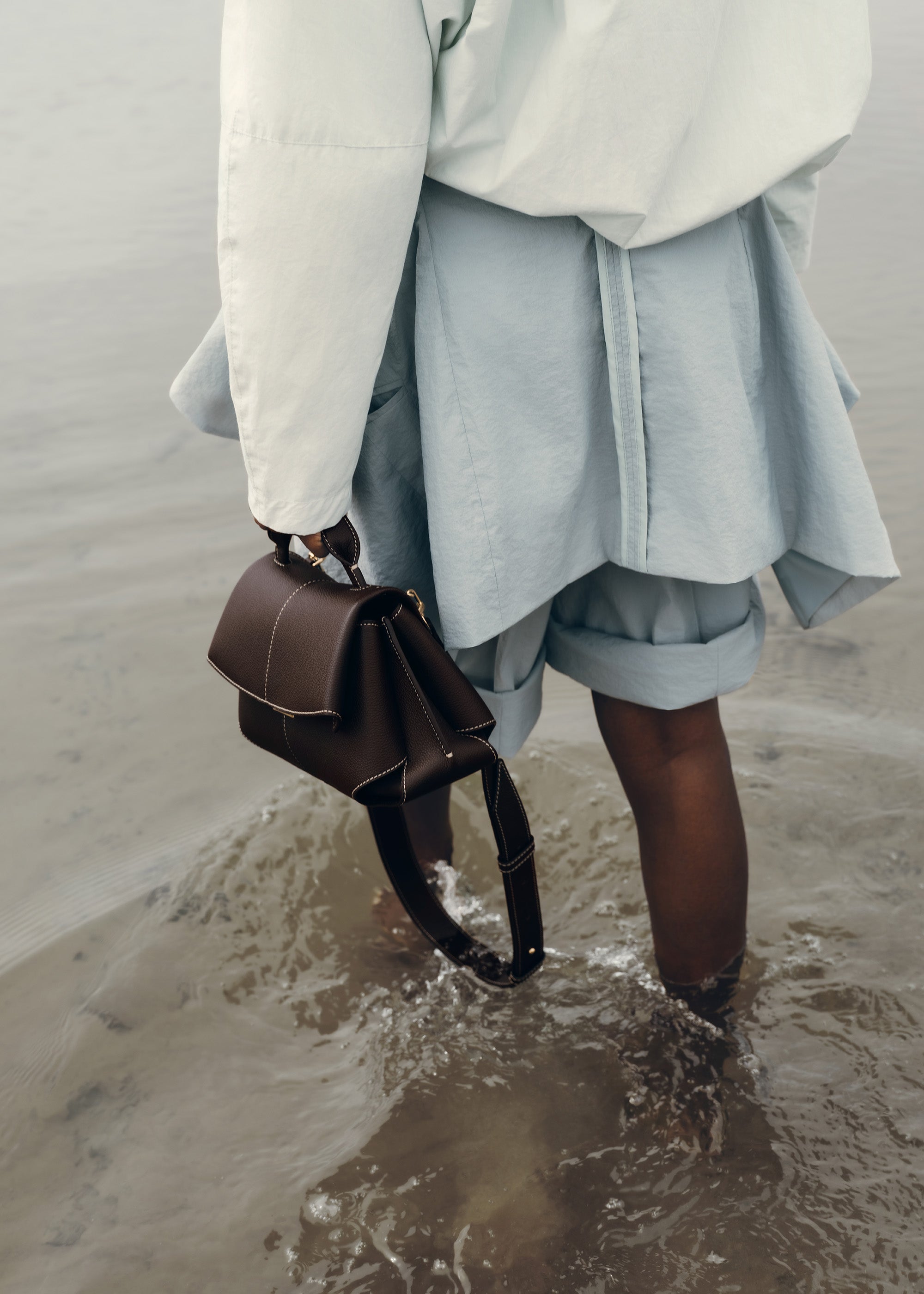 Polène | Bag - Mokki Mini - Textured Ebony – Polène UK