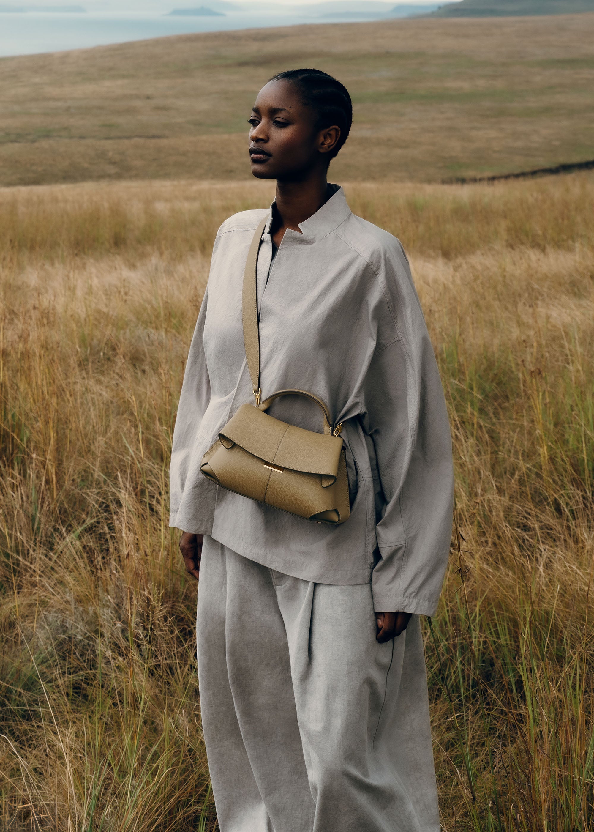 Polène | Bag - Mokki Mini - Textured Smoky Olive – Polène UK