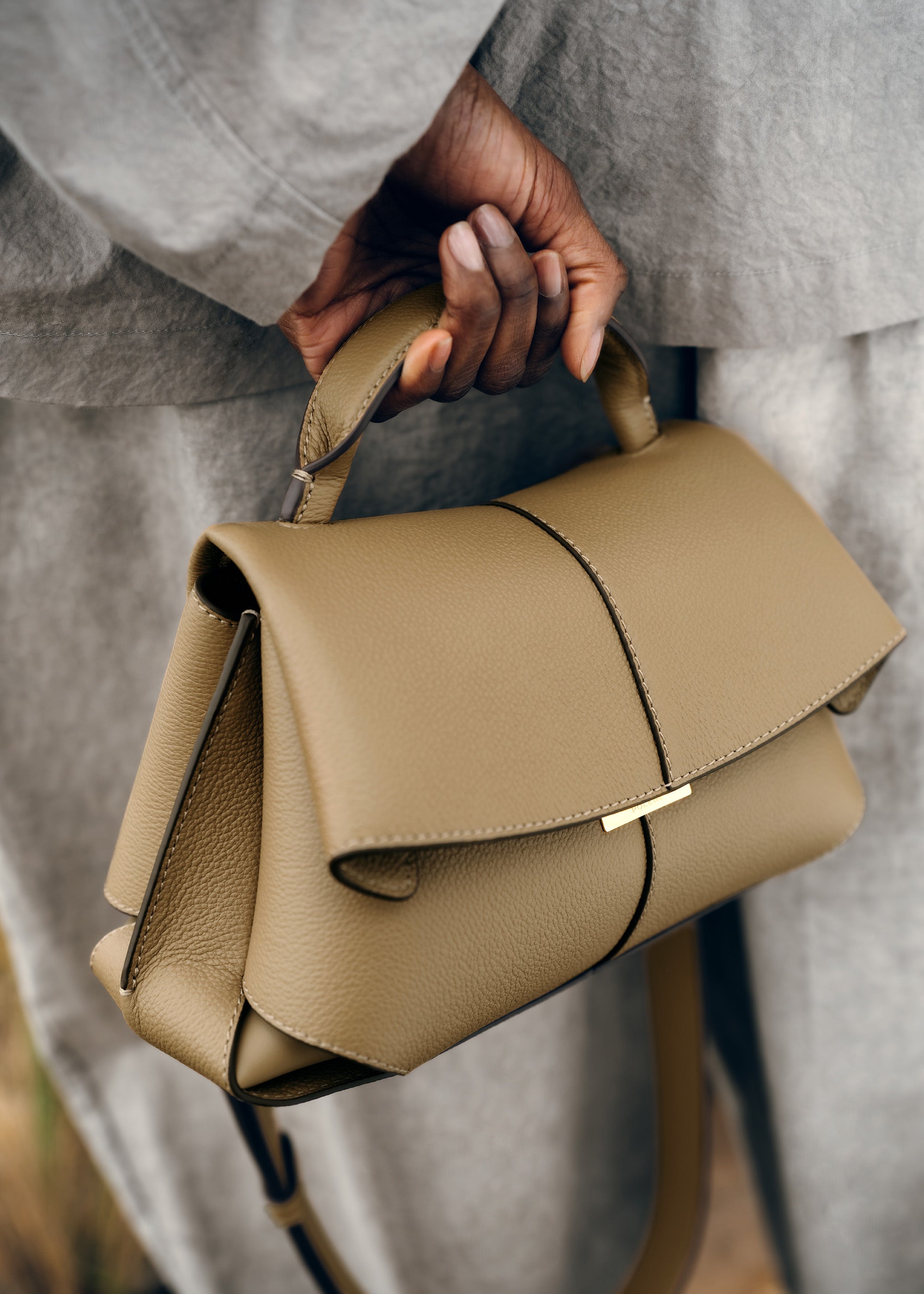 Polène | Bag - Mokki Mini - Textured Smoky Olive – Polène UK
