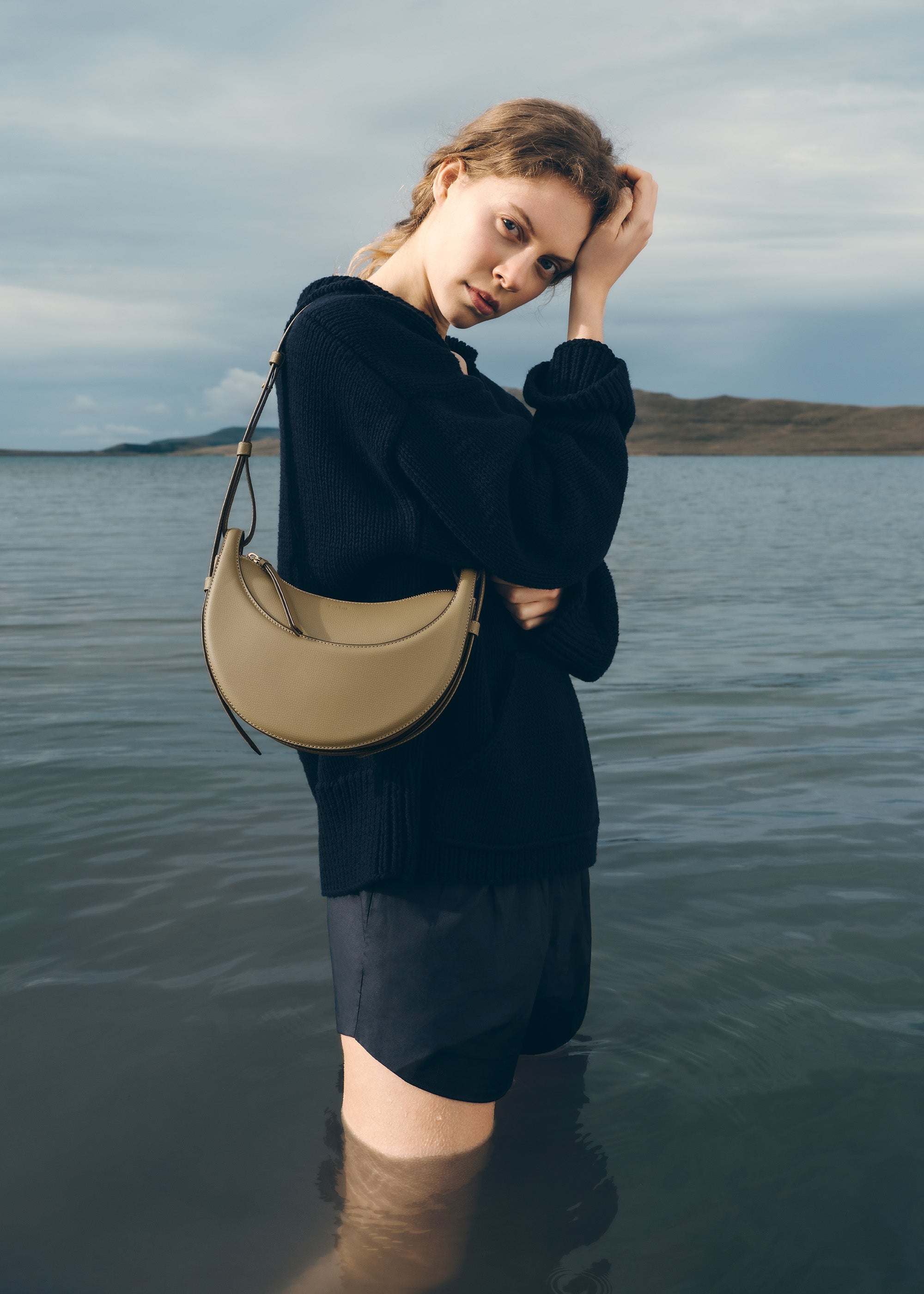 Polène | Bag - Numéro Dix - Textured Smoky Olive – Polène UK