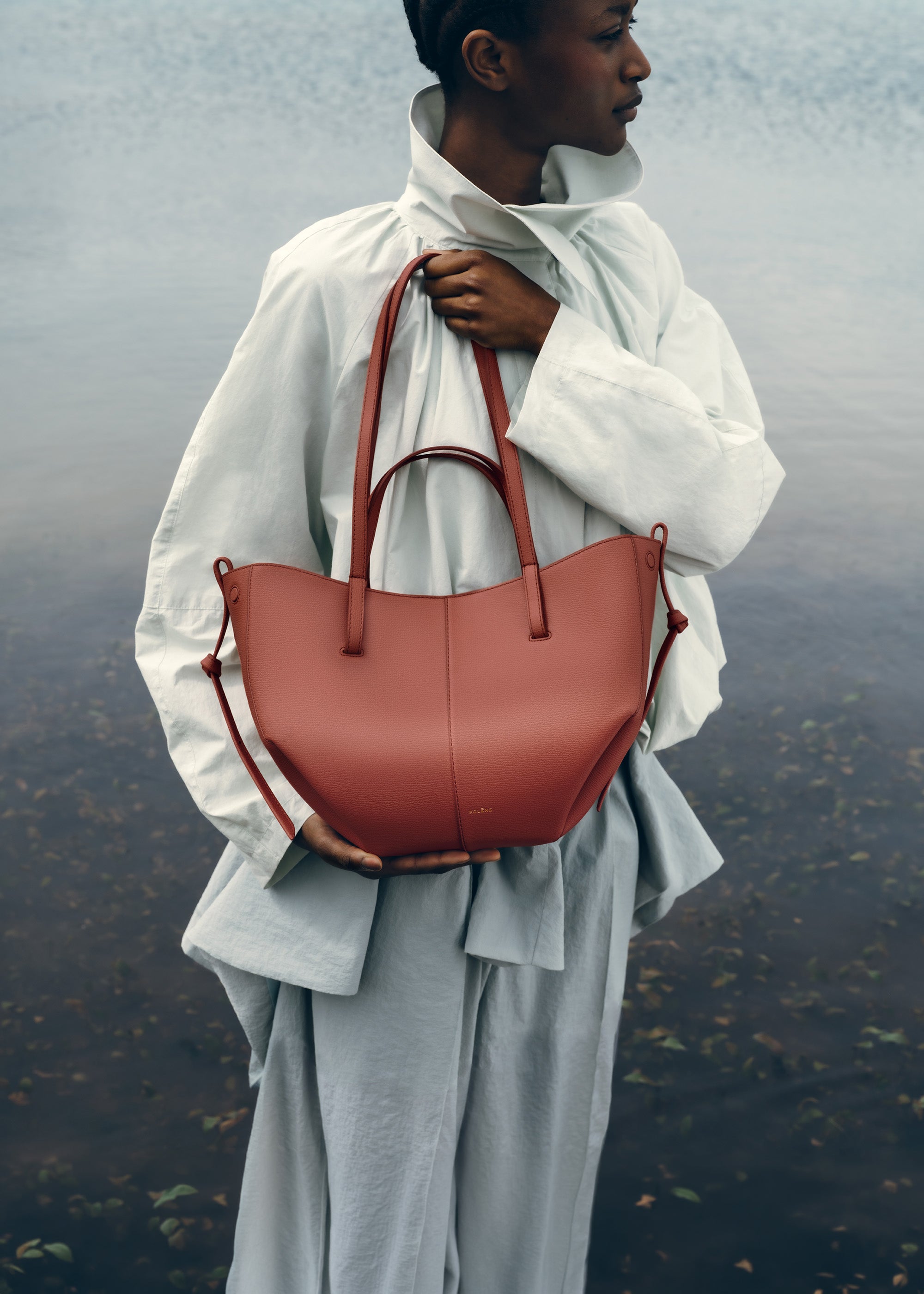 Polène | Bag - Cyme Mini - Textured Terracotta – Polène UK