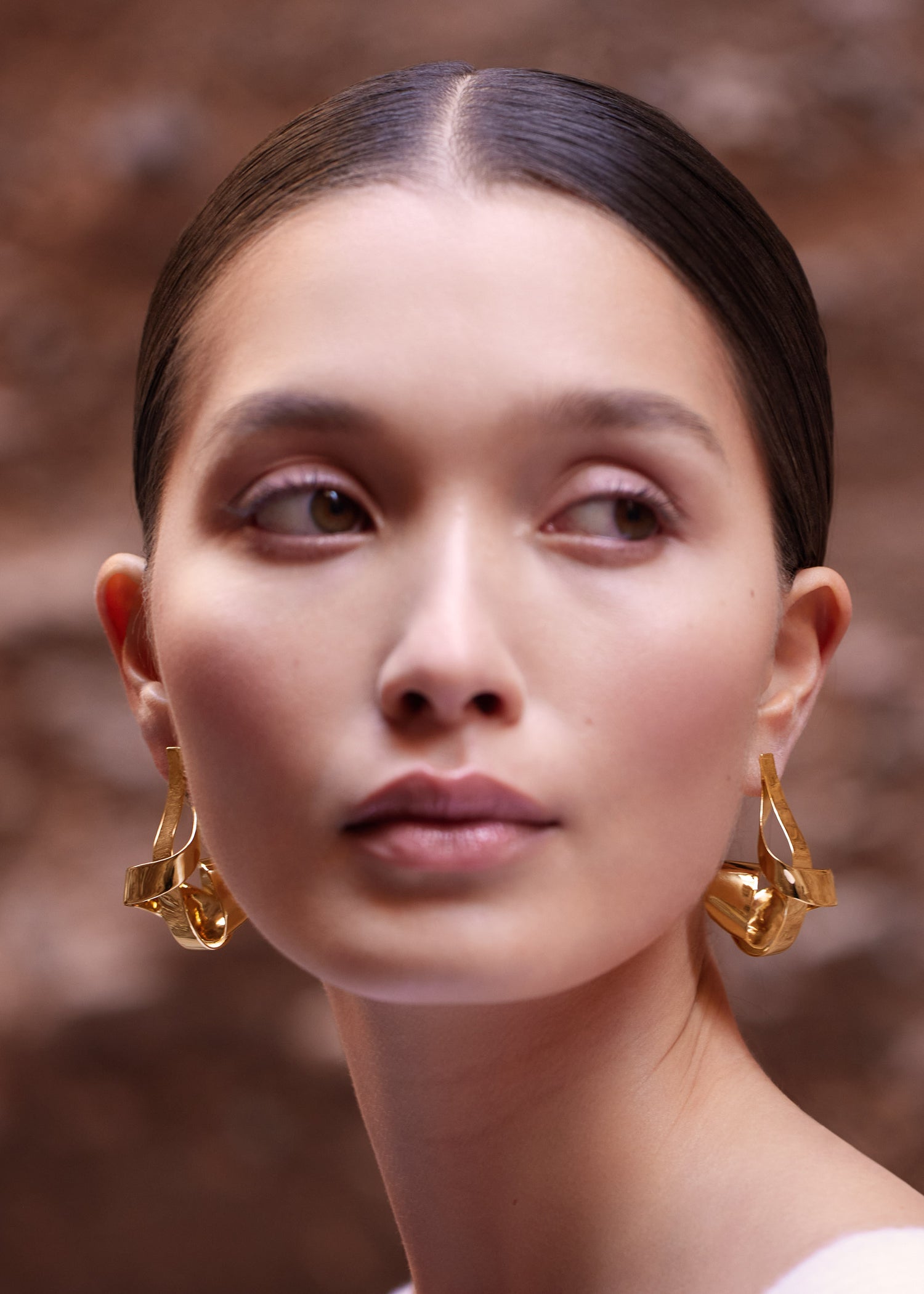 Éole Spiral Earrings - 24 carat gold-gilded