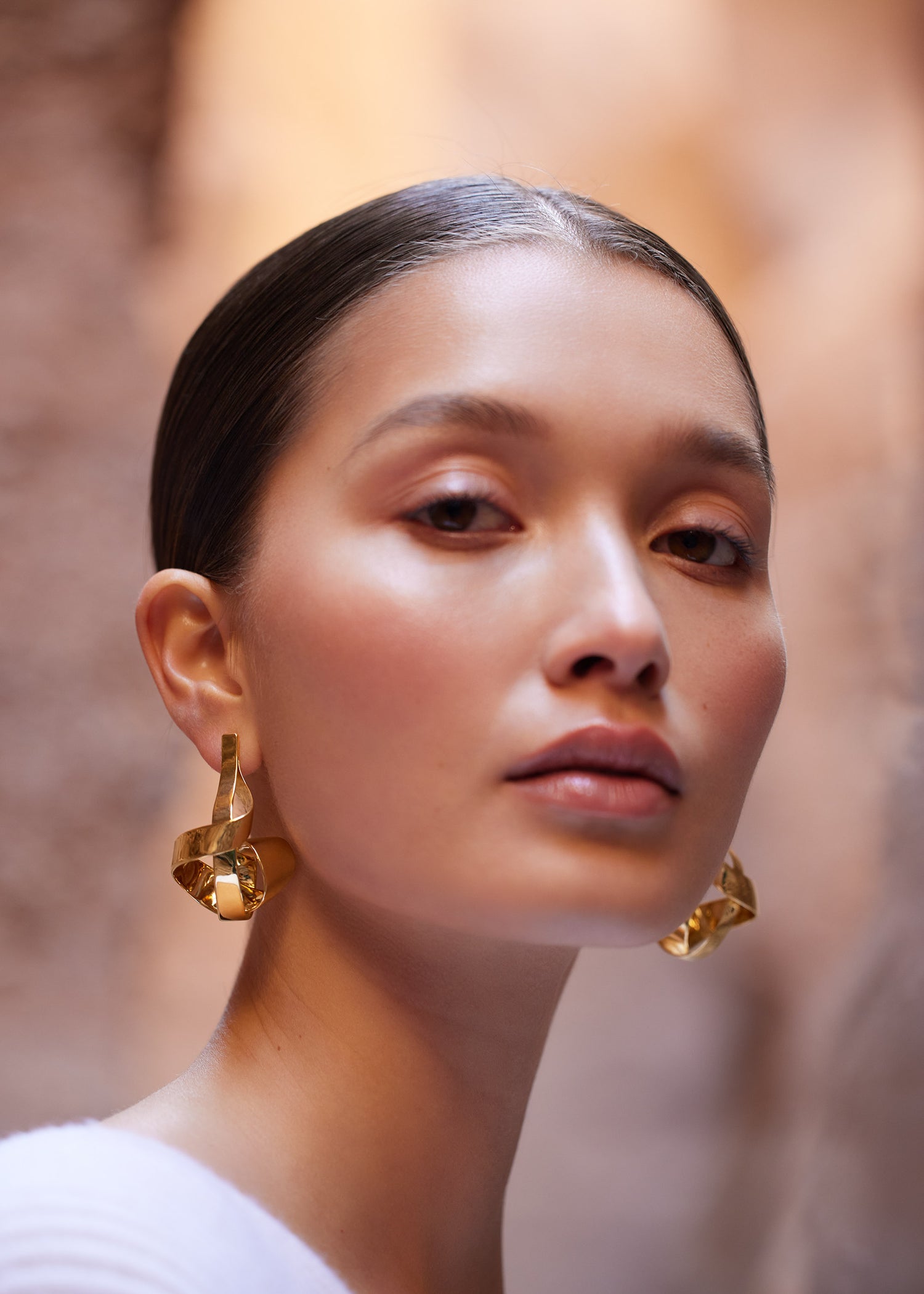 Éole Spiral Earrings - 24 carat gold-gilded