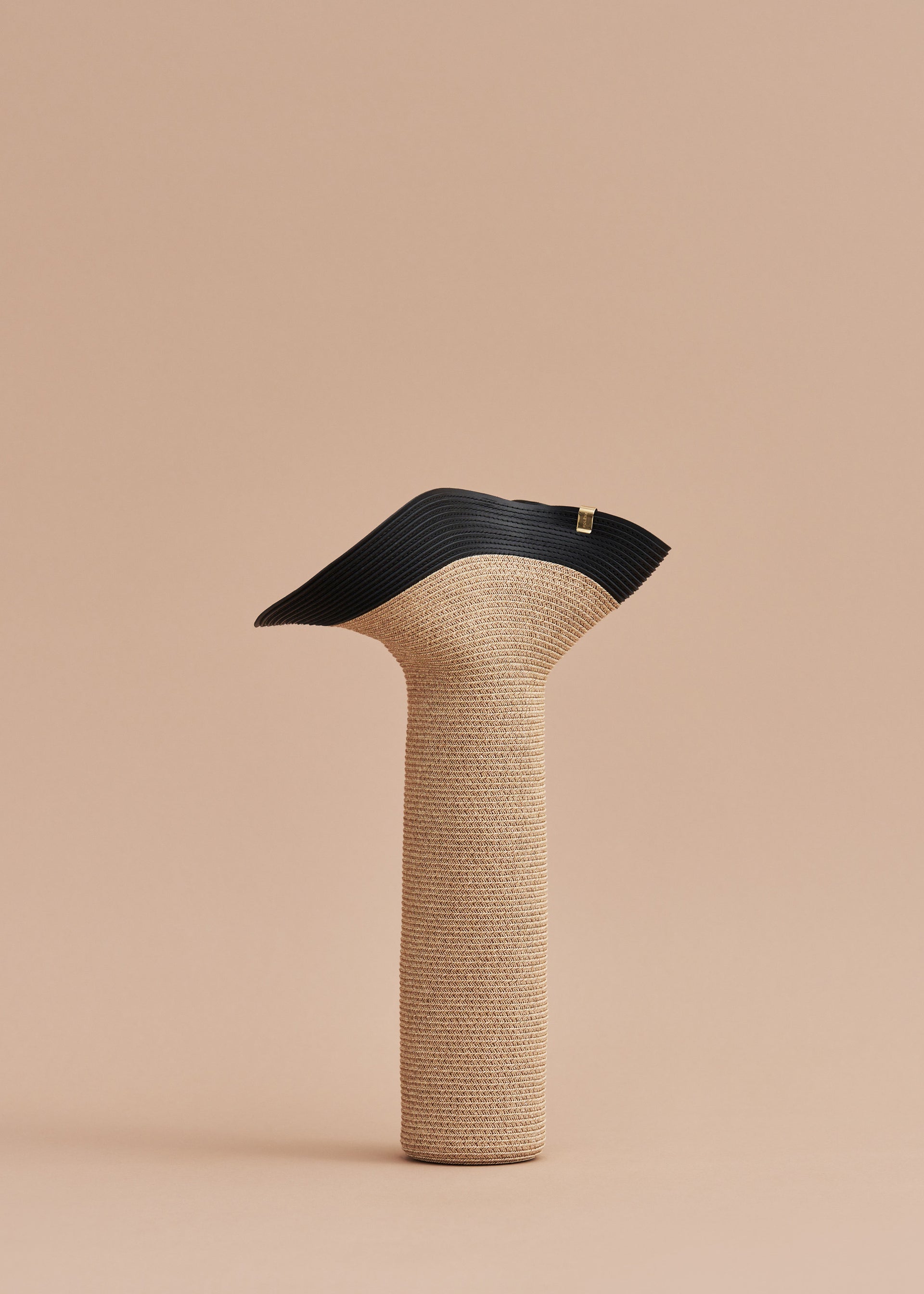 Tall Lapel Vase - Black