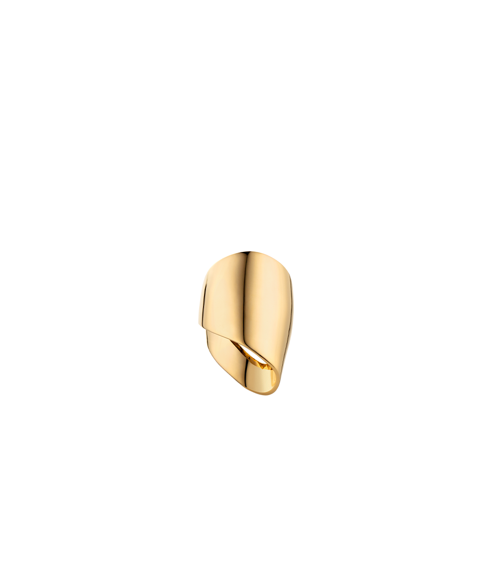 Éole Draped Ring - 24 carat gold gilded