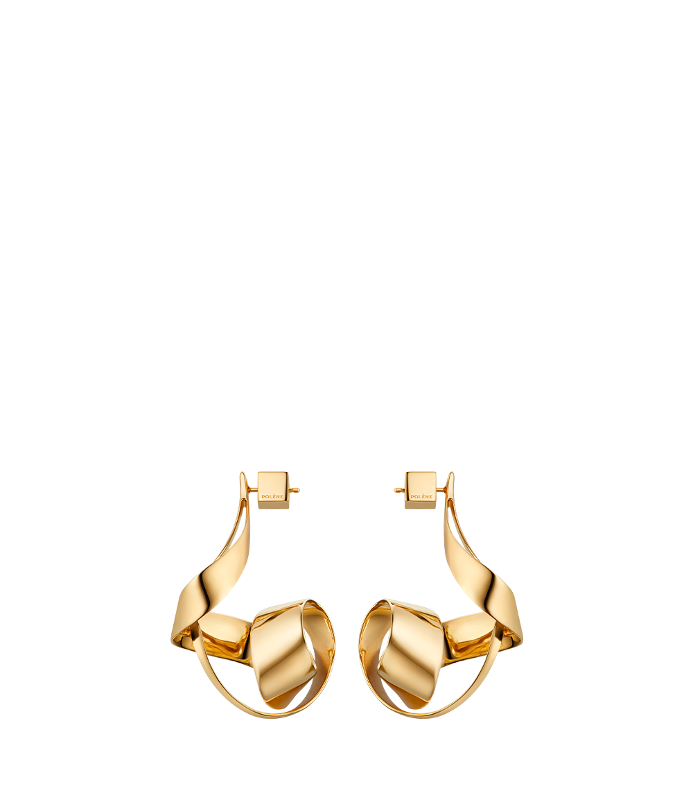 Éole Spiral Earrings - 24 carat gold-gilded