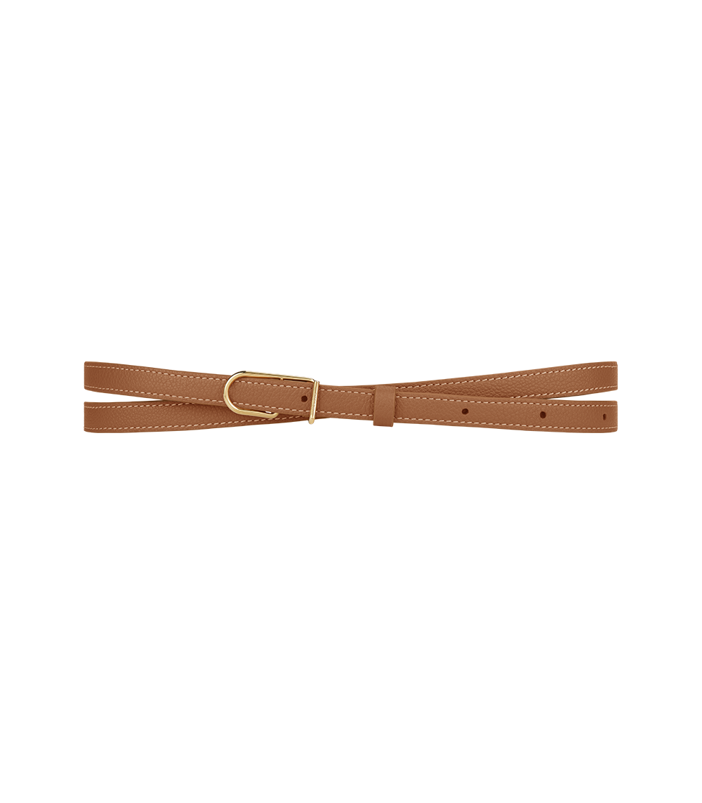 Thin Umi Belt - Textured Camel