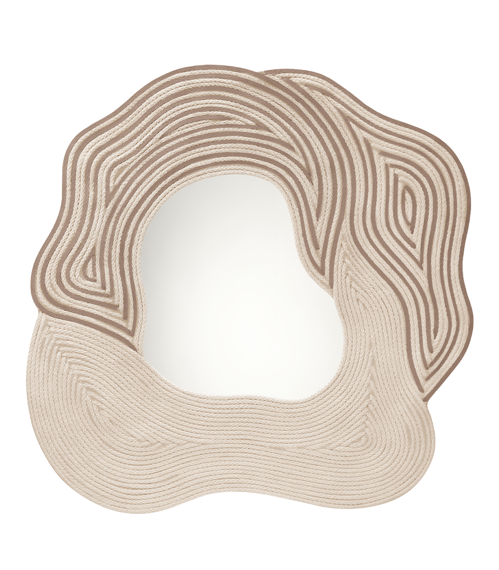 Oco Mirror - Textured taupe