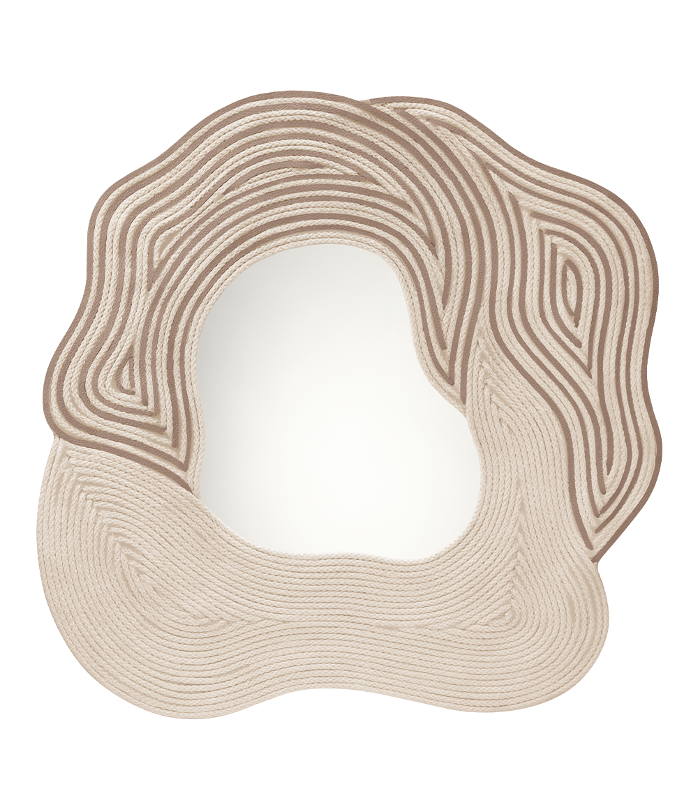 Oco Mirror - Textured Taupe