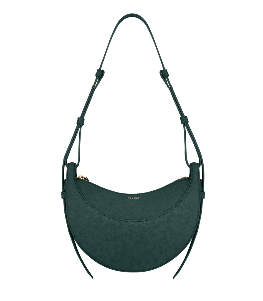 Polène, Bag - Numéro Dix - Monochrome Green Textured leather