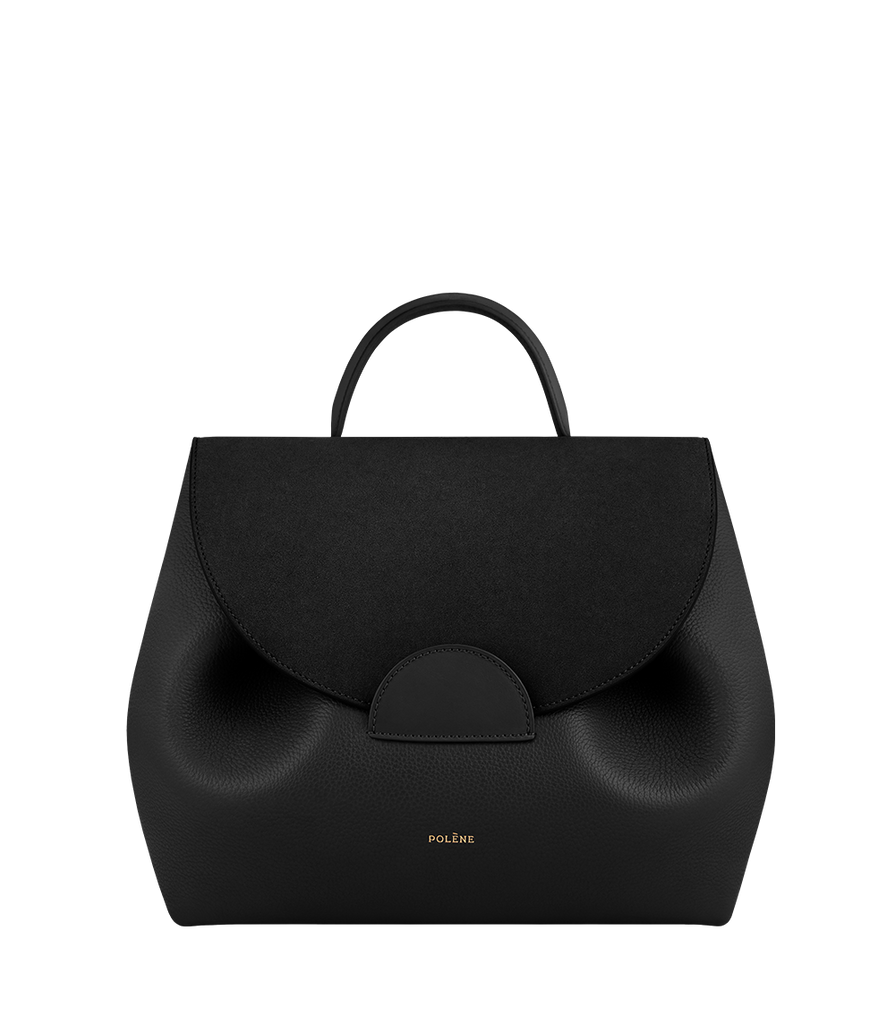 Sac a top main transparent noir