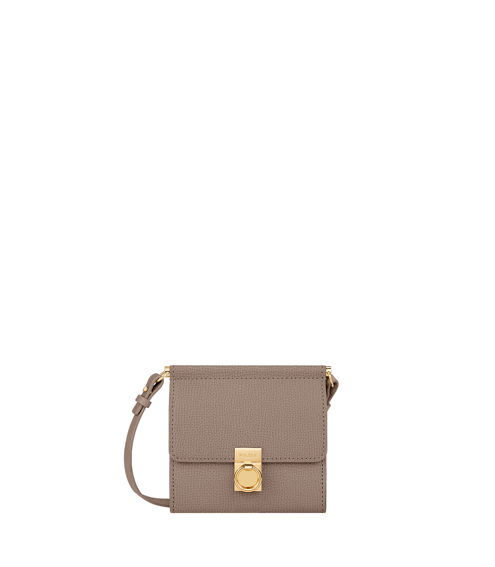 Numéro Sept Crossbody Wallet - Textured Taupe