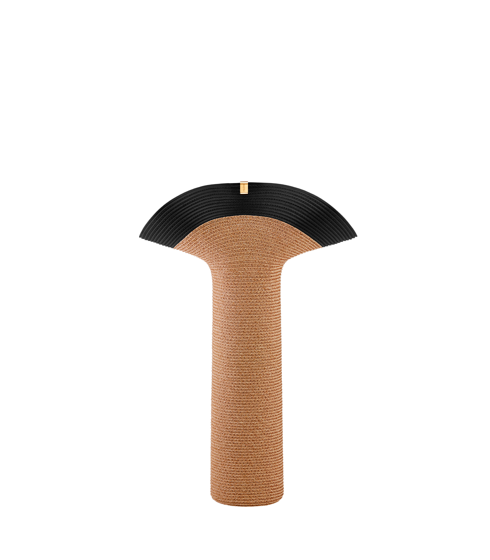 Tall Lapel Vase - Black