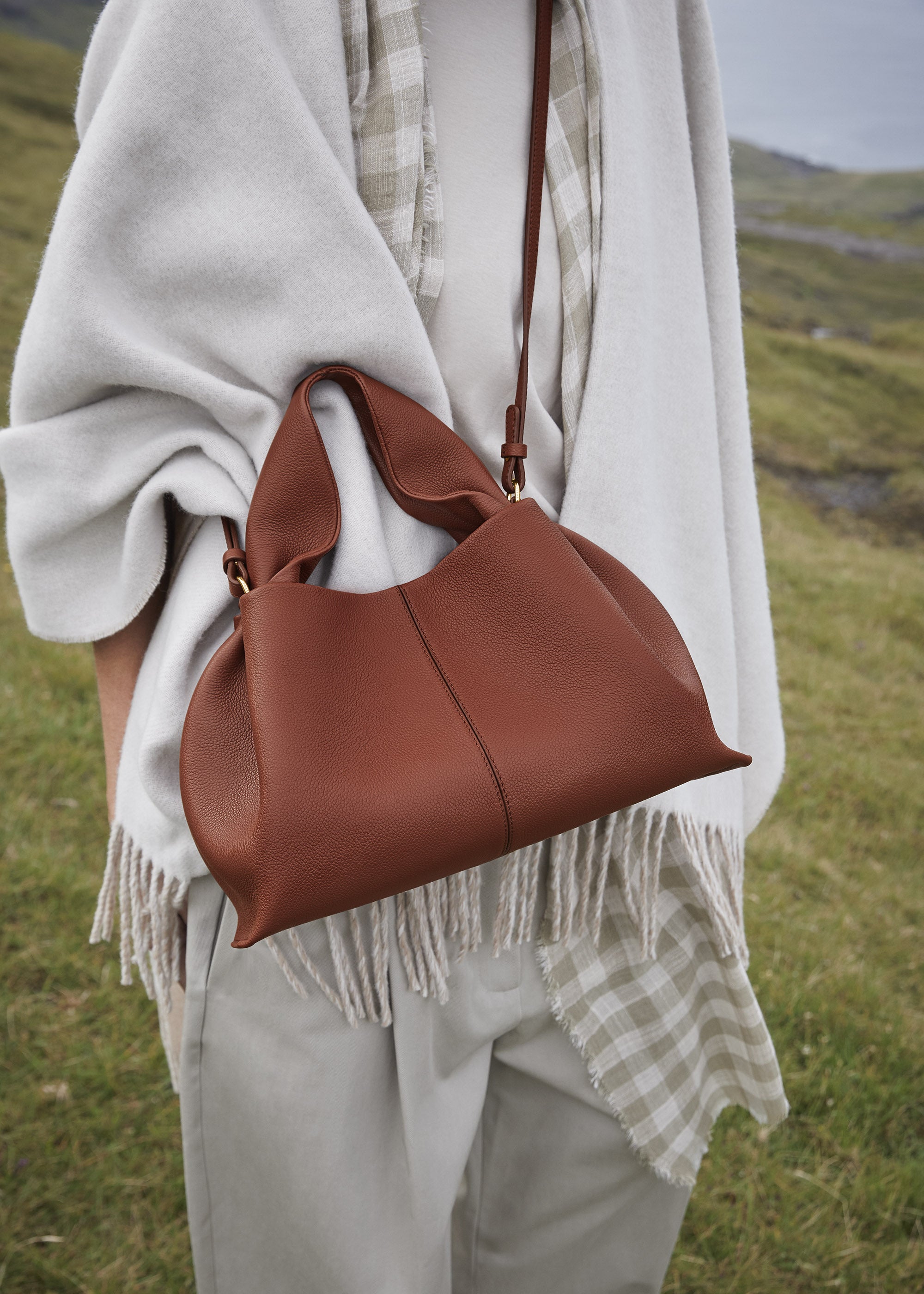 Polène | Bag - Numéro Neuf - Textured Cognac